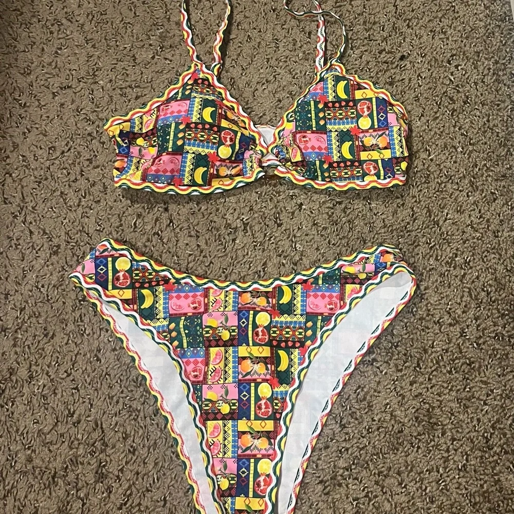 Colorful Patterned Bikini Set - Picture 1 of 2